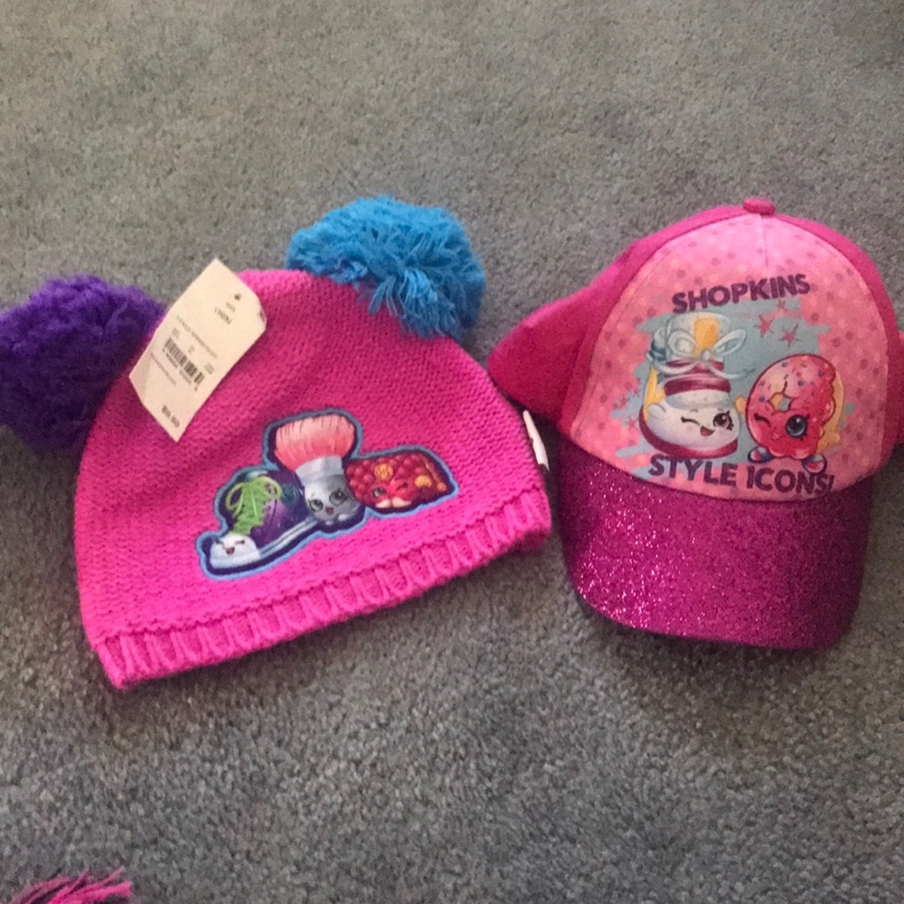 Shopkins hats winter and ball cap OSFM